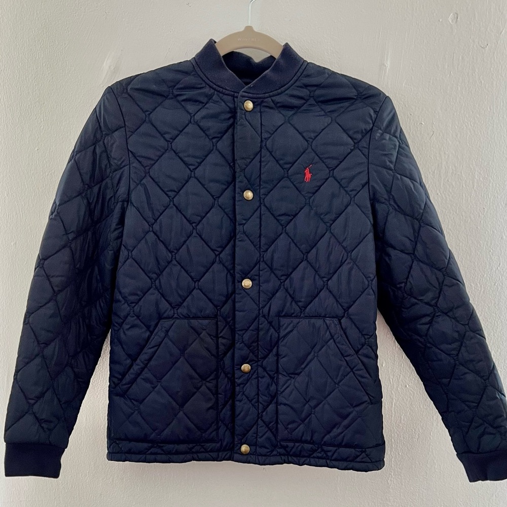 Polo by Ralph Lauren Navy quilted jacket - Kids, Size LG (14-16)